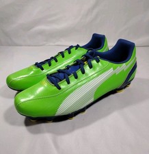 Botines de fútbol Puma evoSPEED 5 verde blanco azul amarillo EE. UU. 7,5 Reino Unido 6,5