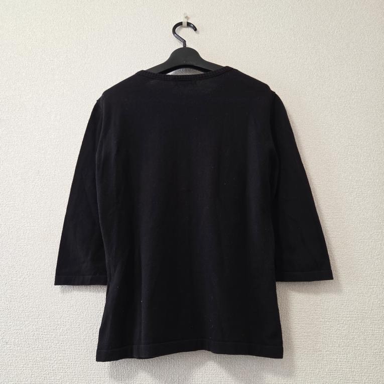 Burberry Blue Label Cardigan Iconic Logo Top Black Women Size38/XS