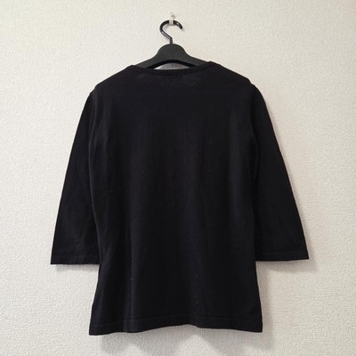 Burberry Blue Label Cardigan Iconic Logo Top Black Women Size38/XS