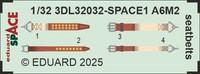 Eduard Accessories 3DL32032 - 1:32 A6M2 Zero Seatbelts Space Tamiya - Neu