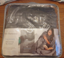 Pure Harmony Sleep Therapy Calming Weighted Gray Blanket Twin 48x72 - New in Bag