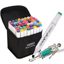 Alcohol Markers, 48 Colors Dual Tip Art Marker, Drawing Markers, Coloring Marker