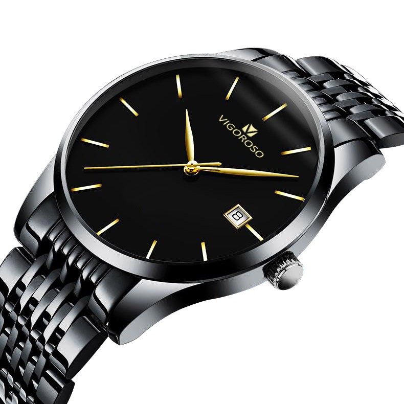 Luxury Men's Watch Stainless Date Analog Waterproof Business Mens Quartz Watches