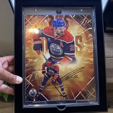 Leon Draisaitl  Fanatics Emanate Auto Orange Color Match #18/25 Edmonton Oilers