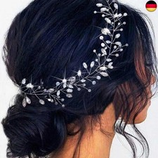 Unicra Brautschmuck, Hochzeitshaar, Weinrebe, silberfarben, Kristall,
