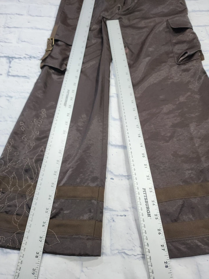 ROSA Victorias Secret MUJER TALLA 6 Bolsillos de Carga Marrón Ligero DE COLECCIÓN Y2K Foto 2 de 4