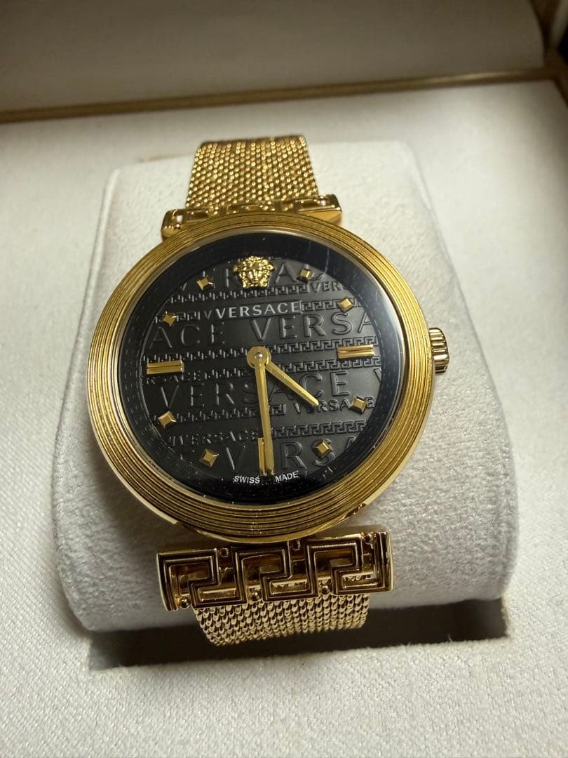Versace Gold Watch Unisex Dress Quartz Premium Elegant Timepiece wrist 18cm