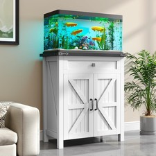20 Gallon Fish Tank Stand W/ Power Outlets Farmhouse Decorative Aquarium Stand