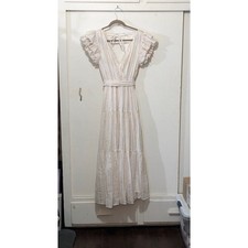 V-Neck Tiered Metallic Summer Dress - ASTR the Label Rhiannon sz. XS