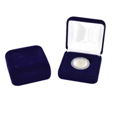 1x Guardhouse Blue Velvet Single Large Coin Capsule Presentation Box
