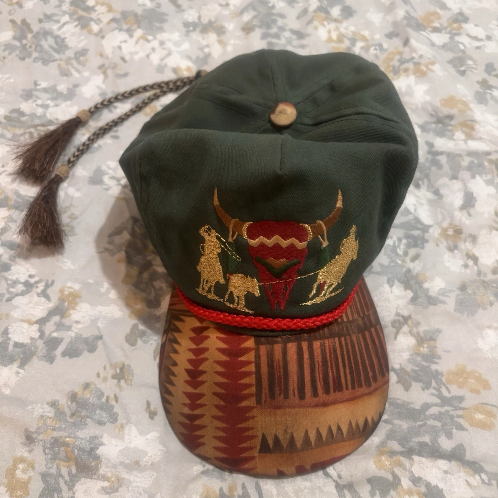 Vintage Bob Massey Southwestern Hat Cap Corded Horsehair Cowboy Rope