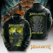 Megadeth Heavy Metal Rock Band World Tour 2025 3D Hoodie Gift For Valentine