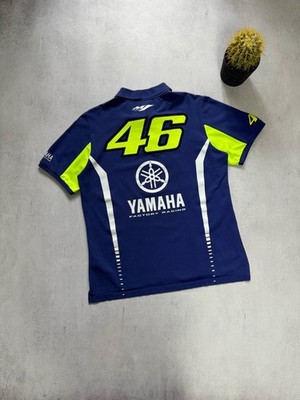 Yamaha Racing Polo Shirt Blue Mens L Size F1 Formula Uno