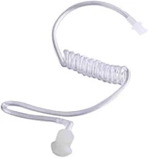 2Pcs Clear Acoustic Tube Replacement for Two Way Radio Earpiece, Headset (With C