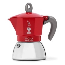 Bialetti Moka Induction Pot Suitable for all Types of Hobs, 4 Cups, Red