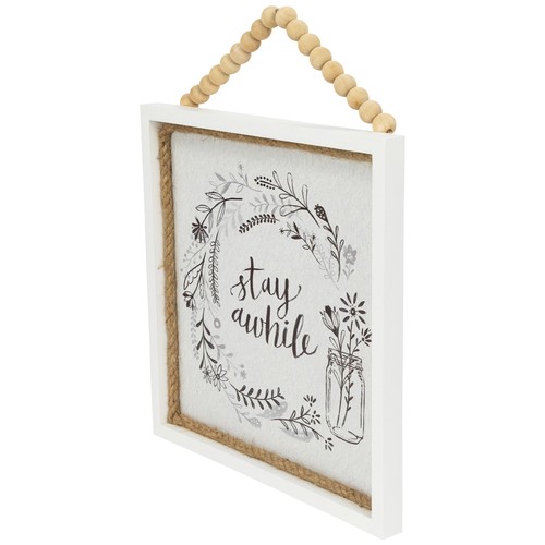 Letrero de pared Northlight floral Stay A While enmarcado - 11,75" - Imagen 4 de 7