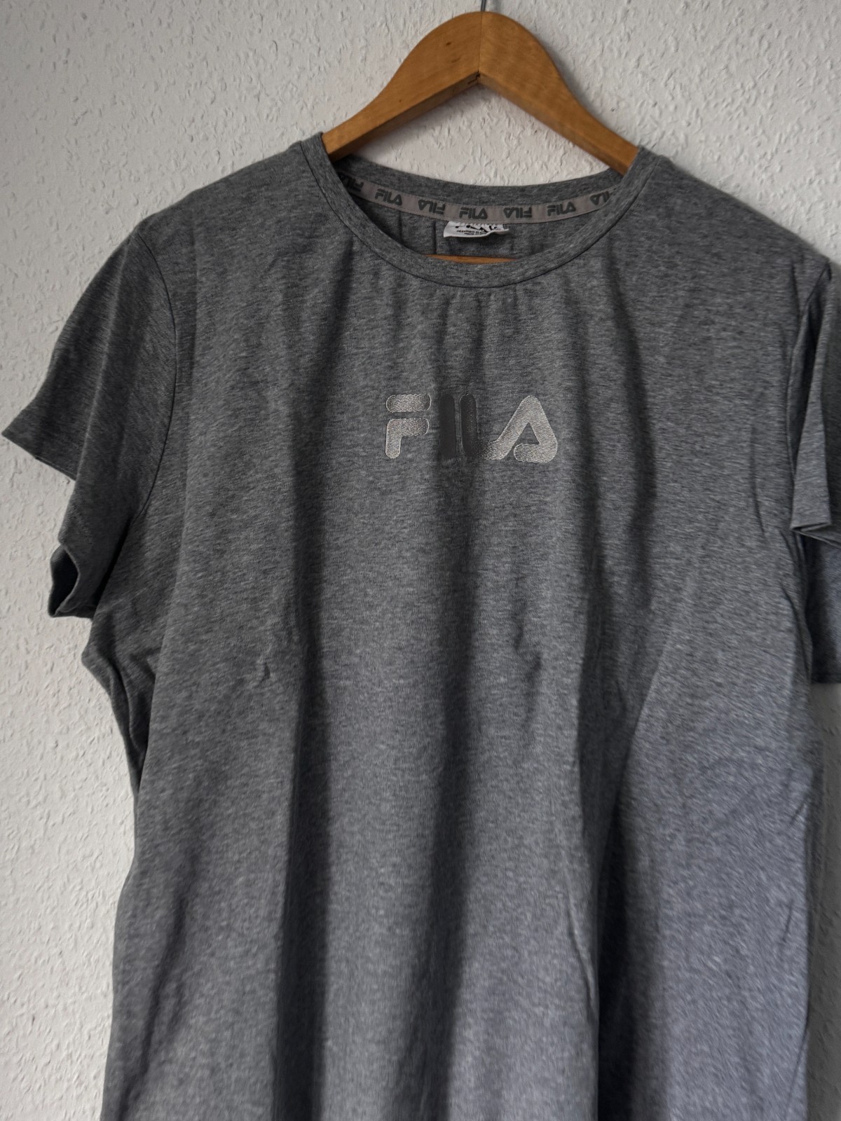 FILA Women's Embroidered Logo T-Shirt - Grey Marle (Size 20) image 2