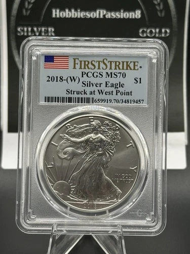 2018-(W) $1 Silver Eagle PCGS MS70 First Strike Struck at West Point