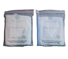 Nwt! Blue Lagoon Spa Collection Hair Drying Pillowcase & Scrunchie Set 20" x 30"