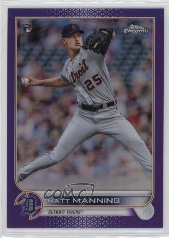 2022 Topps Chrome Purple Refractor 215/250 Matt Manning #57 0q3