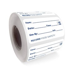 Food Date Sticker Labels, 500/Roll, 7.5x2.5cm, Copper Plate, Eco Glue, 60g