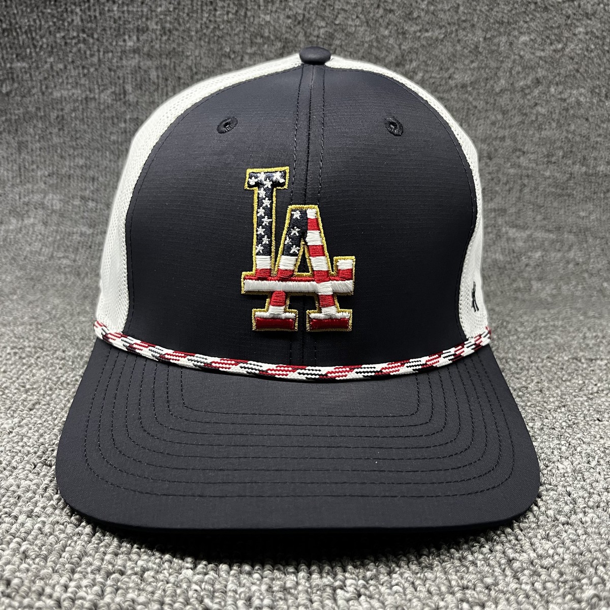 L.A. Dodgers '47 Brand Hitch Trucker Hat Stars Stripes LA Logo Rope Snapback Cap