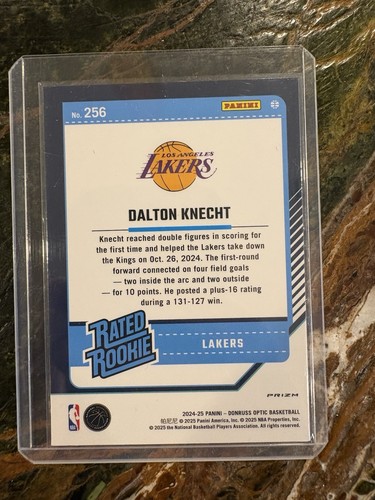 2024-25 Donruss Optic Rated Rookie RC Silver Holo Prizm 256 Dalton Knecht Lakers - Bild 2 von 2