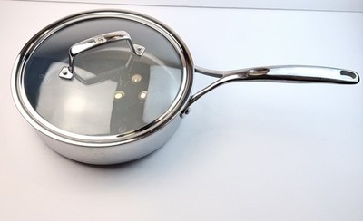 Zwilling J.A. Henckels 10  3-Ply Stainless Nonstick Deep Skillet Pan w/Lid