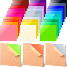 30 PCS 3.9x3.9 Inch Colored Opaque Cast Acrylic Sheets 1/8 Inch Thick Craft