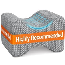 Memory Foam Knee Pillow for Side Sleepers, Large, Grey Support  Relief