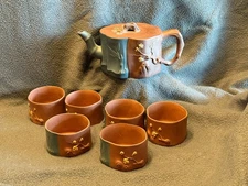 Chinese Yixing Zisha Teapot with Teacups