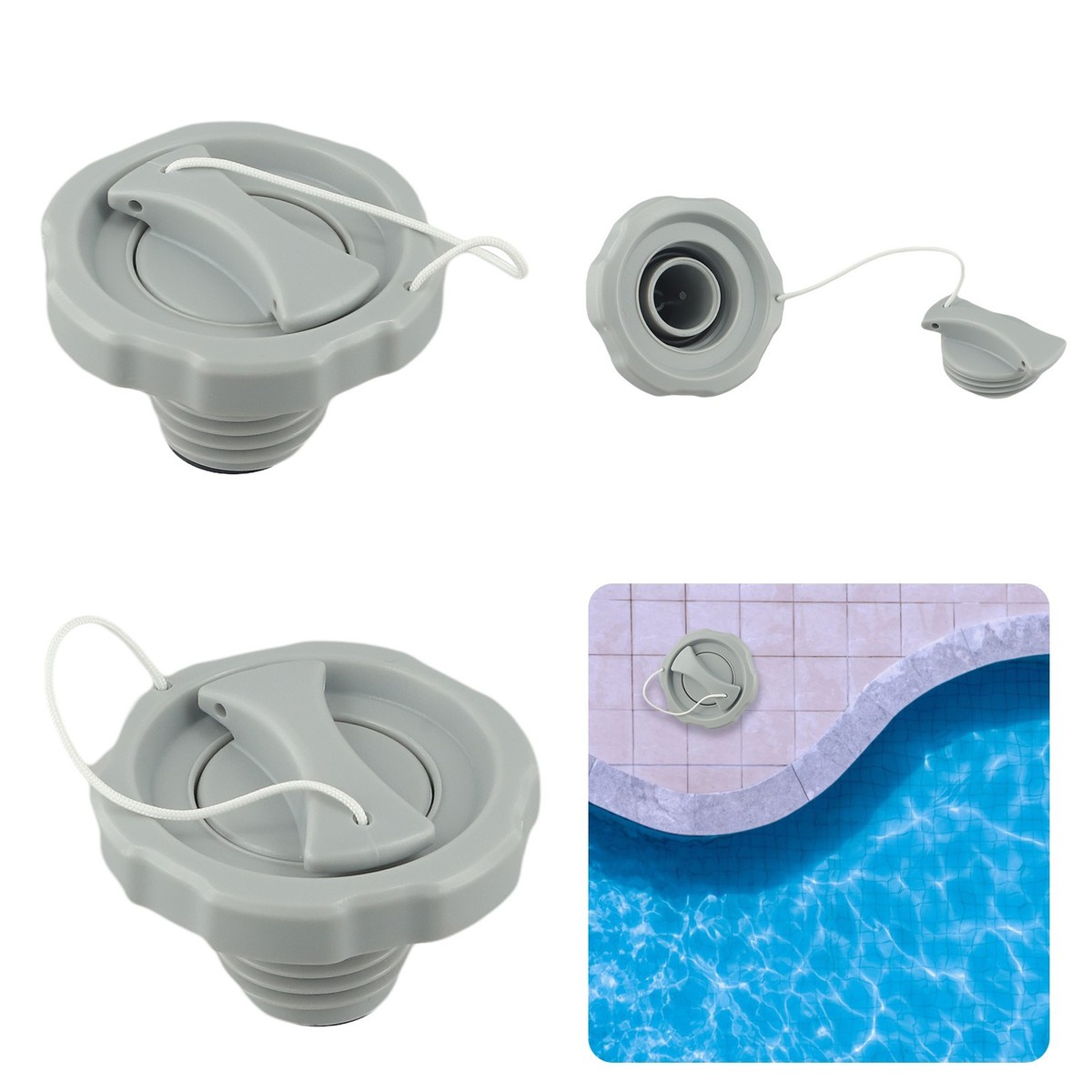 Bouchon De Gonflage Noir Pour Valve Boston – Pièce De Rechange Pour Piscine, Spa, Gonflables (modèles Avant 2023) – étanche Et Durable