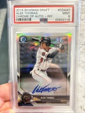 2018 Bowman Draft Alex Thomas Arizona Diamondbacks Ref Auto /499 PSA 9