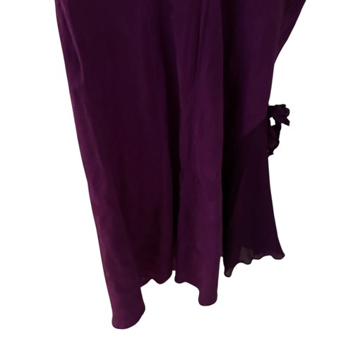 Camisón Victoria's Secret Etiqueta Dorada Vintage Púrpura 100% Seda Cuello en V Talla M - Imagen 6 de 9
