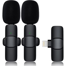 3 in 1 Wireless Clip-on Microphones for iPhone, Camera, Android, iPad, Mini Micr