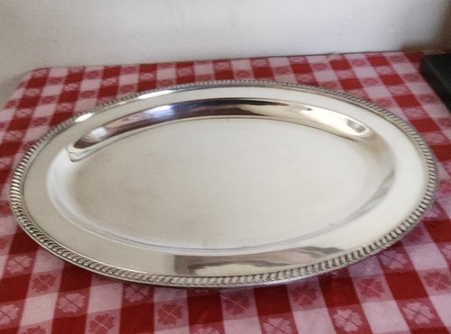 Plato de plata triple chapado Warwick de colección, borde de cuerda, raro - Imagen 1 de 6