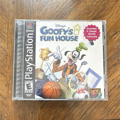 NewKidCo Disney's Goofy's Fun House PS1 (NTSC-U/C, 2001) E 6 Cartoons w/ Manual