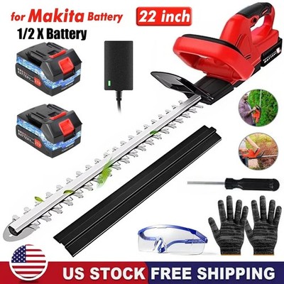 Cordless Hedge Trimmer 24V Fast Charger Battery Electric&Charger x 1/2 Batteries
