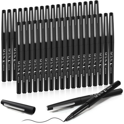 36 Pcs Felt Tip Pens 0.7mm Medium Point Colored Felt Tip Pens for Journaling ...