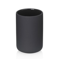 Kela Zahnputzbecher Sana Schwarz Dh 8X11.50 Cm Schwarz