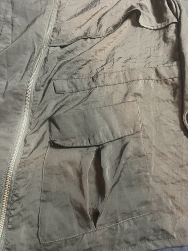 Lane Bryant Plus Size Olive Utility Jacket Zip Front Roll Tab Sleeves 18/20 - Picture 7 of 7