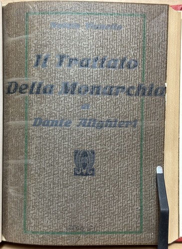 Natale Vianello / IL TRATTATO DELLA MONARCHIA DI DANTE ALIGHIERI 1921 Italy - Picture 2 of 8