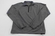 TASC Performance Mens sz Medium Gray 1/4 Zip Bamboo Pullover