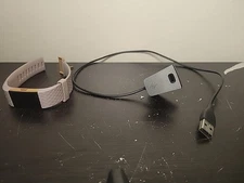 Fitbit Charge 2 Heart Rate Fitness Monitor Watch Rose Gold Tone W/ Charger WORKS