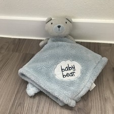 Baby Gear Baby Bear Lovey Security Blanket 14" Blue Gray