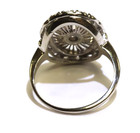 14k white gold .83ct diamond cluster ring VS1 G natural estate 3.6g VINTAGE 5.5 — photo 4