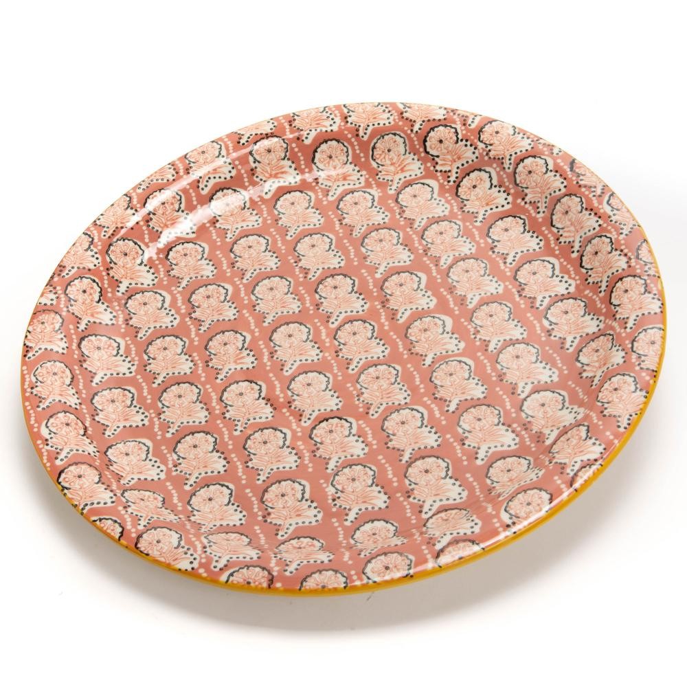 Assiette de présentation Jaipur 35 cm Amadeus grand plat de table en grès de luxe
