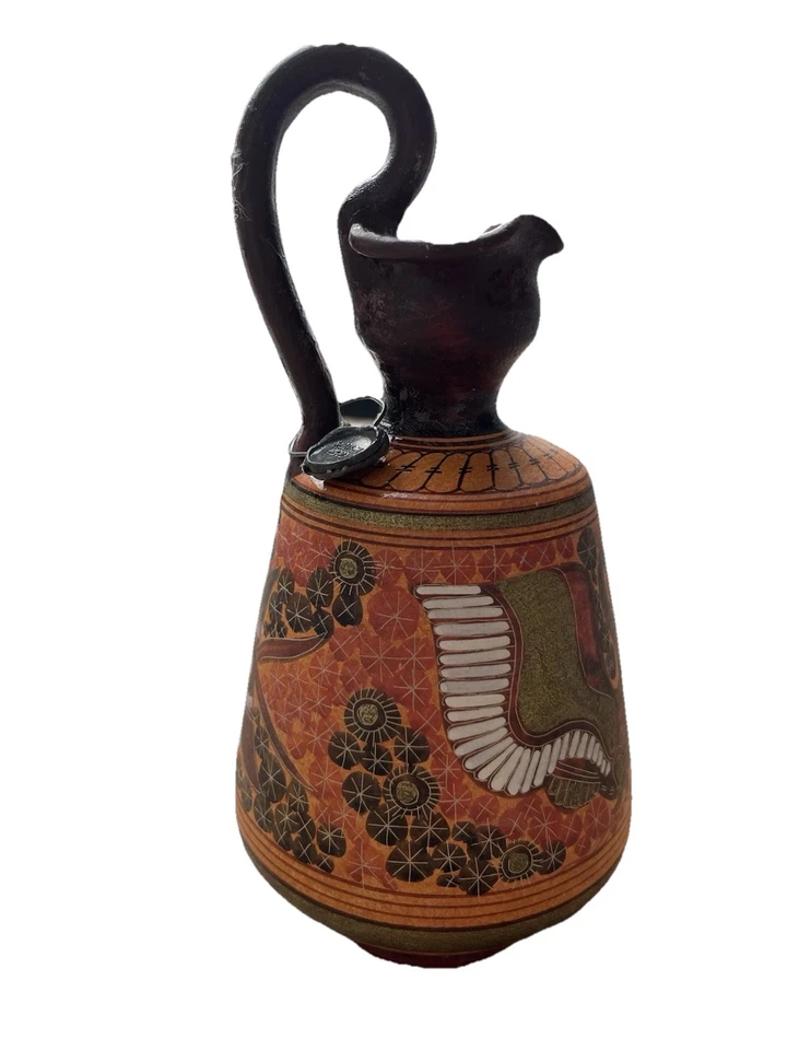 Vintage Hand Painted Copy of Ancient Greek Pottery Corinthian Period 570BC Vase - Image 2 of 4