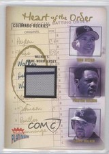 2003 Fleer Platinum Heart of the Order Materials Todd Helton Preston Wilson HOF