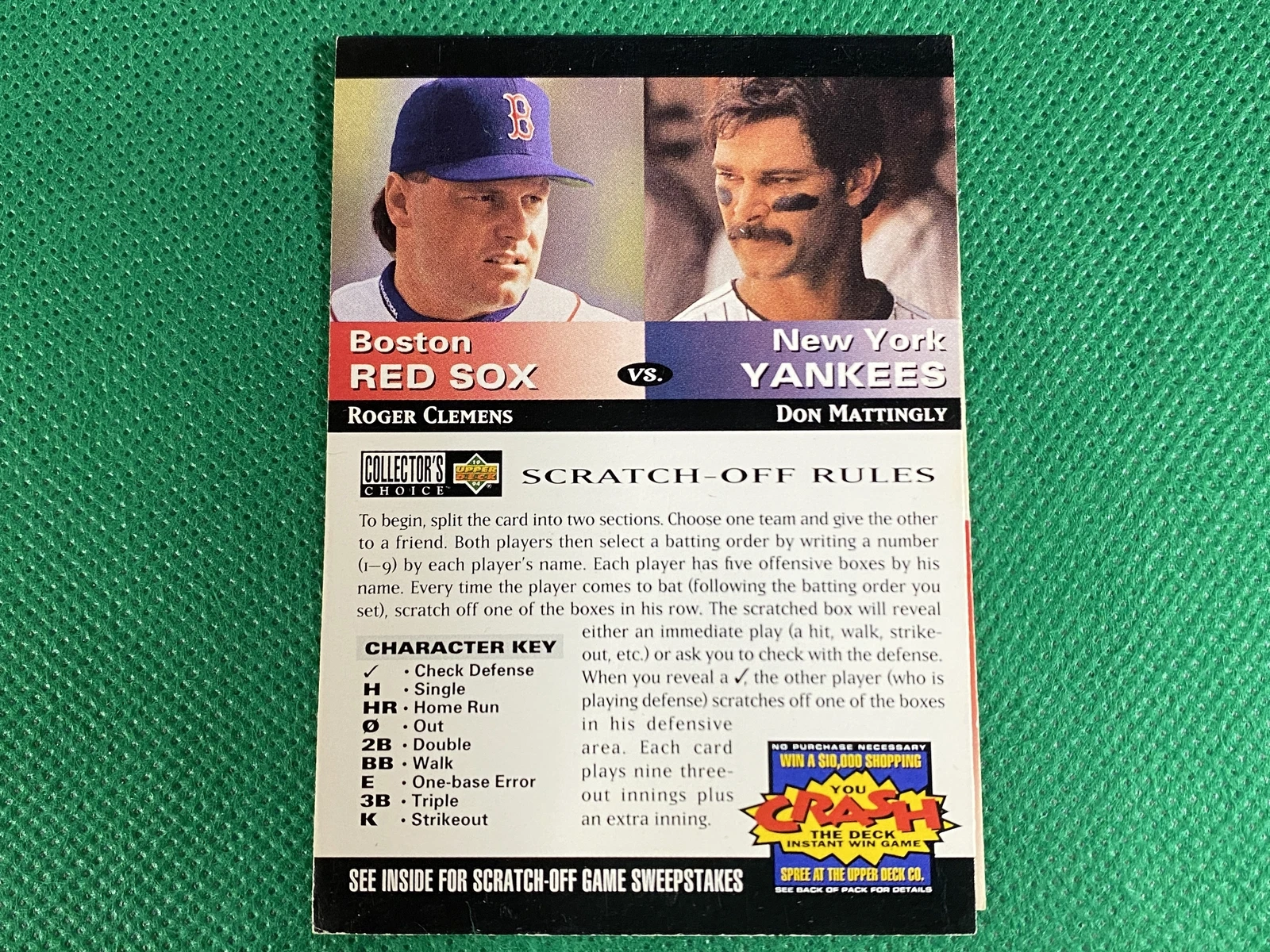 1994 Collector's Choice Team vs. Team #3 Roger Clemens Don Mattingly